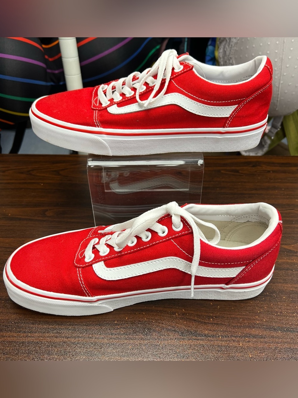 Vans Old Skool Racing Red Skate Shoe - Size 8